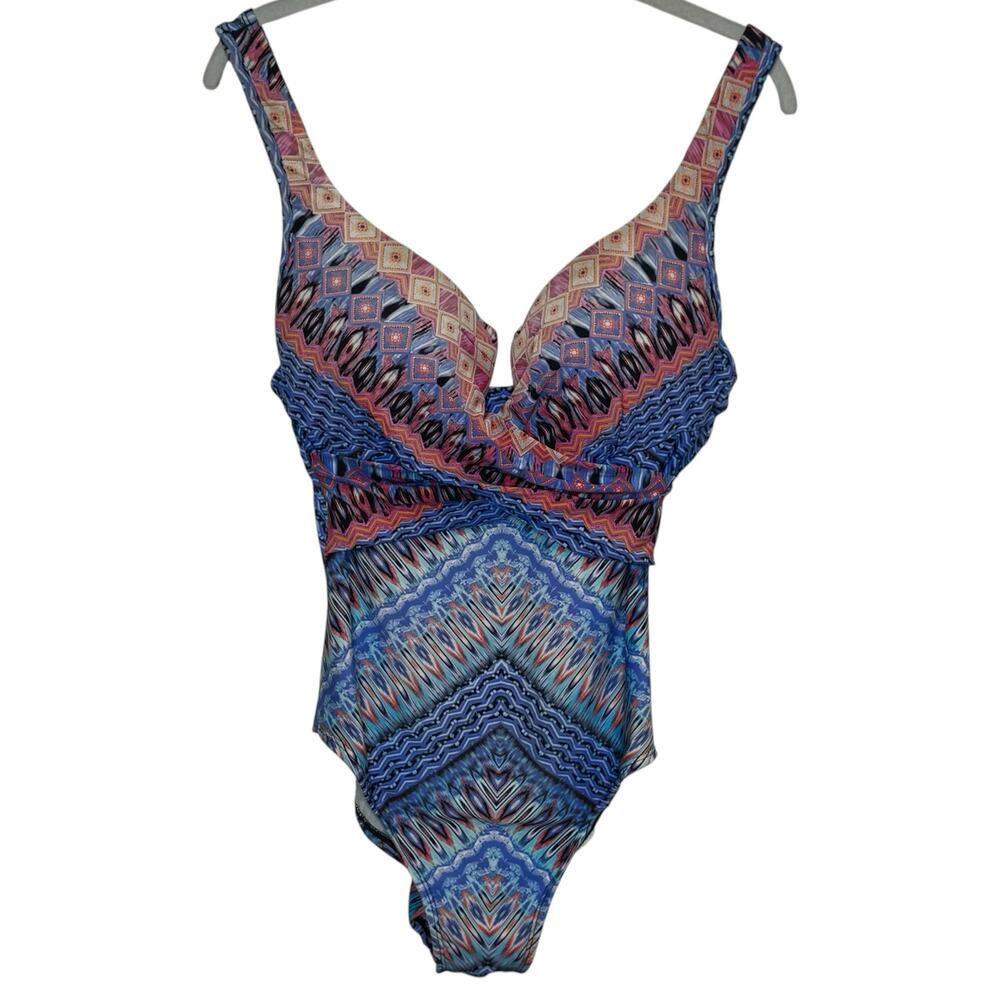 Miraclesuit Casablanca Criss Cross Escape One Piece Swimsuit Size 12 Undwewire